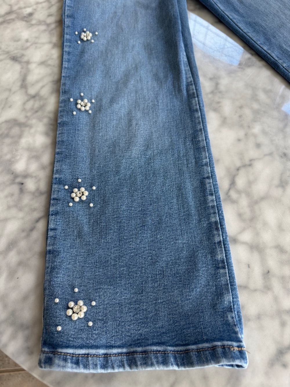 SANDPIPER embellished Light Wash Denim Jeans - Picture 2 of 6
